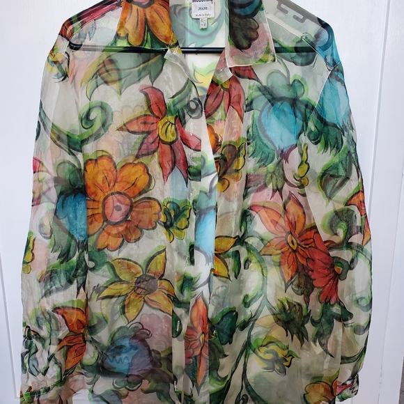 Vintage Moschino 90's Hippie, multicolour shirt, long sleeve, - Picture 2 of 8